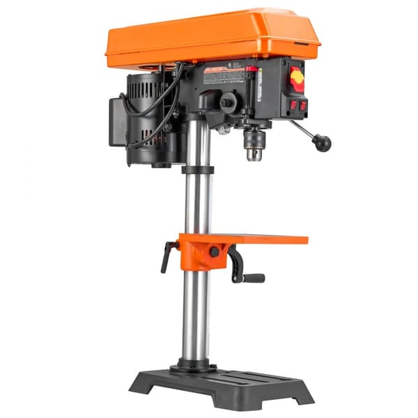Bænkboremaskine 254 mm, 10 tommer, 6,2A induktionsmotor, 550W, 5-hastigheds kontrol, vipbart bord, 510-2430 omdr./min, variabel vinkling