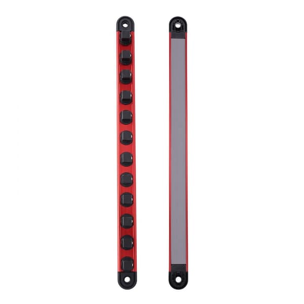 Socket Organizer Rail Sæt 3 STK, Aluminium Skuffeorganisator med 40 Klips, Effektiv Opbevaring, Pladsbesparende Løsning.