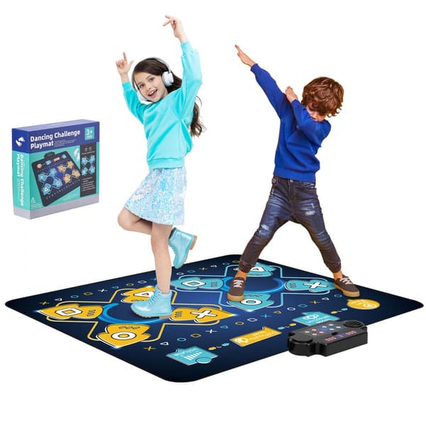 Dansmatta för barn, interaktiv leksak, två spelare, present till flickor 3 år och uppåt, rolig aktivitet, utvecklar motorik och samspel