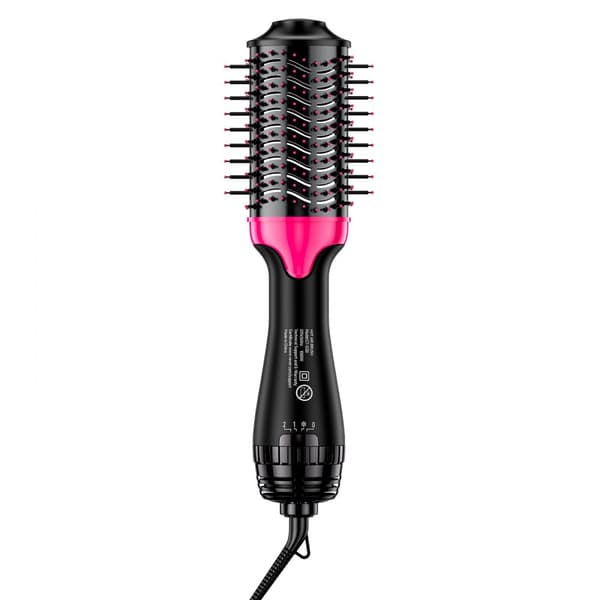 Ionic hårføntørrer børste med 65 mm oval tønde, multifunktionel styler, nem styling, varm luft, hurtig tørring.