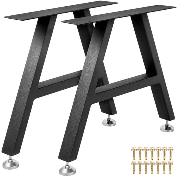 Metallbordsben A-formade, 16x17,7, set med 2, stabila och hållbara skrivbordsben för hem eller kontor