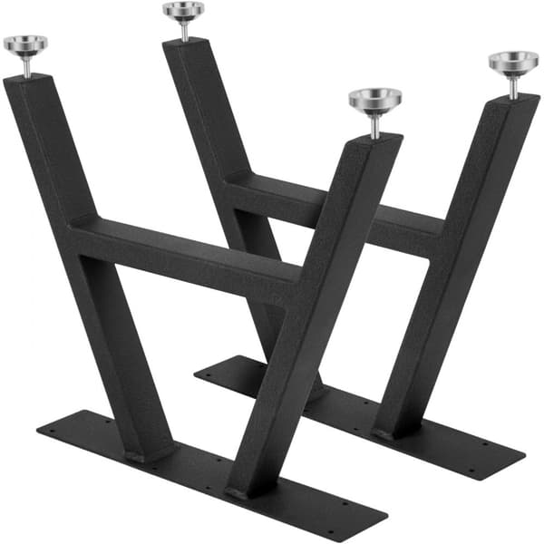 Metallbordsben A-formade, 16x17,7, set med 2, stabila och hållbara skrivbordsben för hem eller kontor