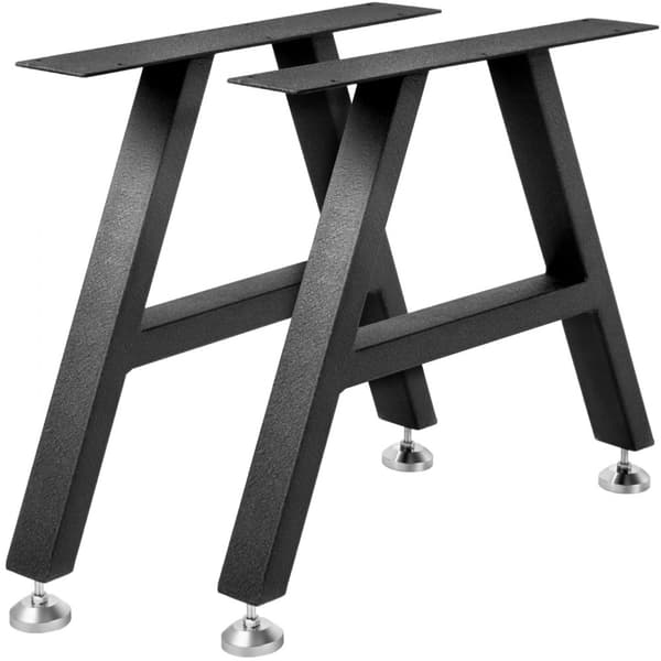 Metallbordsben A-formade, 16x17,7, set med 2, stabila och hållbara skrivbordsben för hem eller kontor