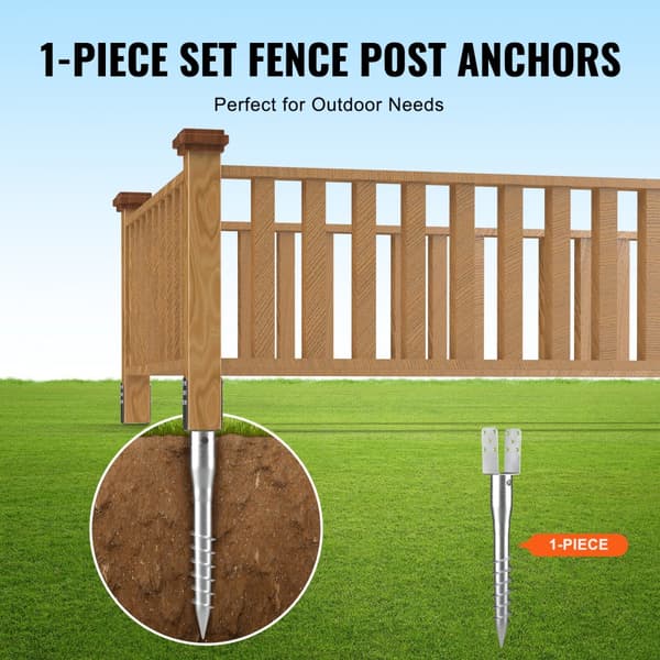 Ground Anchor U-formet, 1 pakke, 3,94x2,76x27,56, gør-det-selv-skrue, inkl. 6 lagbolte, robust stålholder til postkasser og hegn