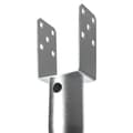 Miniatyrbillede 9 af 11: Ground Anchor U-formet, 1 pakke, 3,94x2,76x27,56, gør-det-selv-skrue, inkl. 6 lagbolte, robust stålholder til postkasser og hegn