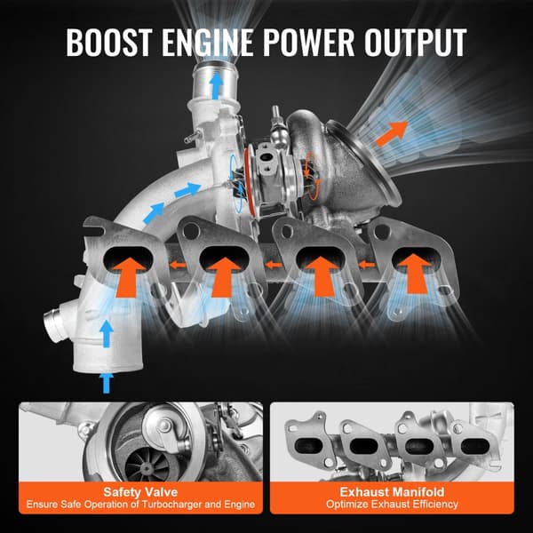 Turbo Turboahdinsarja Chevy Cruze 2011-2019 1.4T, tehokkuus, suorituskyky, autojen lisävarusteet