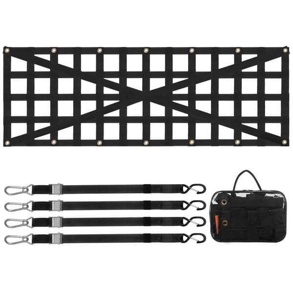 Bagklap Net til Pickup Truck, Justerbar 54 x 18, Holdbart Design, Optimal Sikkerhed til Transport.