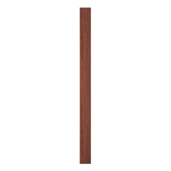 Akustikpaneler Trælameller 8 STK, 96x6 Tommer, Sort Valnød, Moderne Vægdesign, Lydabsorberende, Elegant Indretning.