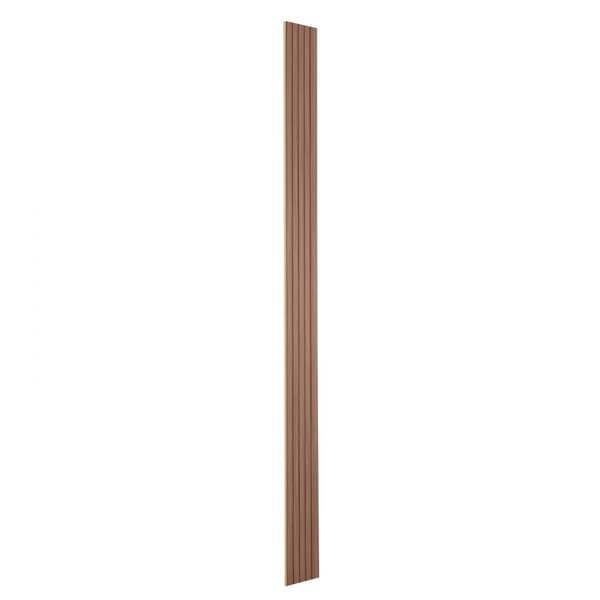 Acoustic Wall Panels 8 STK, 96x6 tommer WPC, Moderne Væg, Grå Eg, Lydisolering, Holdbar, Indendørs Dekoration.