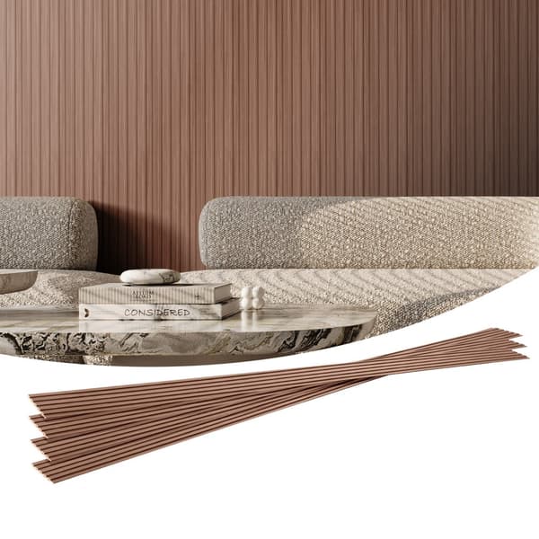 Acoustic Wall Panels 8 STK, 96x6 tommer WPC, Moderne Væg, Grå Eg, Lydisolering, Holdbar, Indendørs Dekoration.