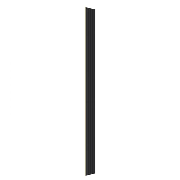 Trälameller Akustikpaneler 96 x 6 Tum, Matt Svart, Ljudabsorberande Inredning för Modern Vägg, Hemrenovering, Design