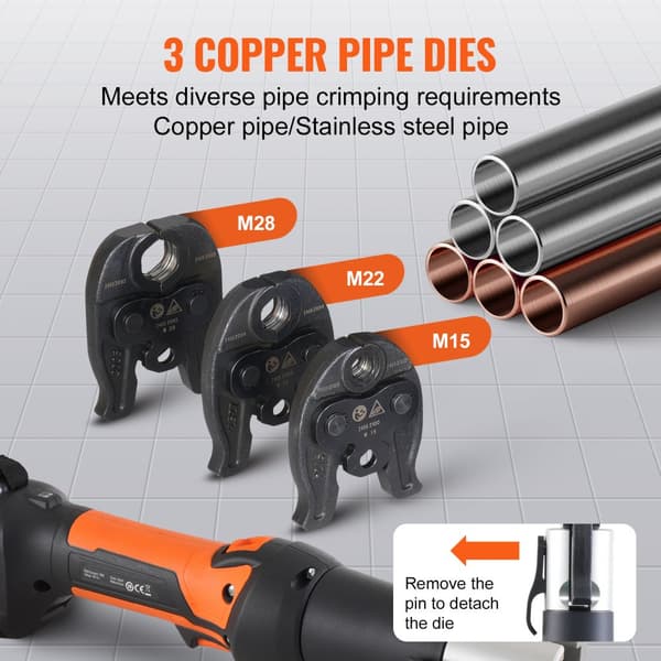 Pro Press Værktøj, Rør Crimping Kit, Batteri Kit M15 M22 M28, Robust og Effektiv, Til Professionelt Brug.