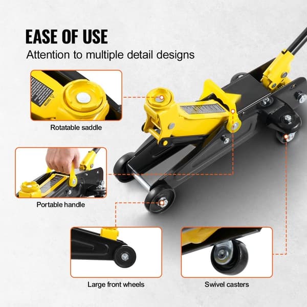 Lavprofil gulvdonkraft 1,5 ton Heavy Duty hydraulikpumpe, enkelt stempel, pålidelig og effektiv til tung belastning.