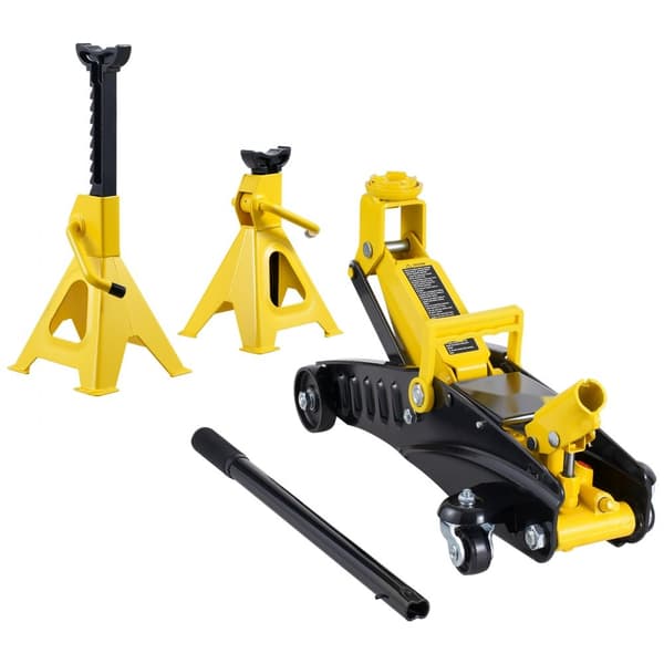 Lavprofil Gulvjek 2 Ton, Robust Enkeltstempel Hydraulikpumpe, Ideel til Hjemmearbejde, Kompakt Design, Høj Kvalitet.