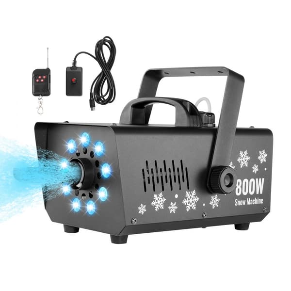 800 W Kädessä Pidettävä Lumikone LED-Valolla, Lumenkehitin Lomakäyttöön, Tehokas ja Kevyt