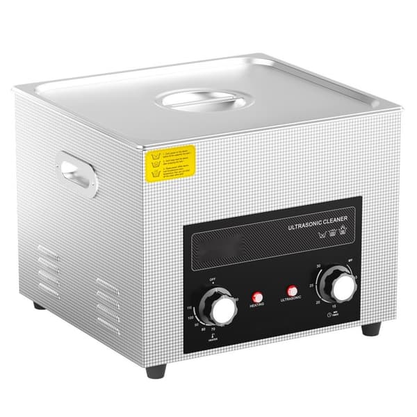 Ultralydsrenser 15L med varme, timer & kurv, digital sonic maskine til effektiv rengøring.