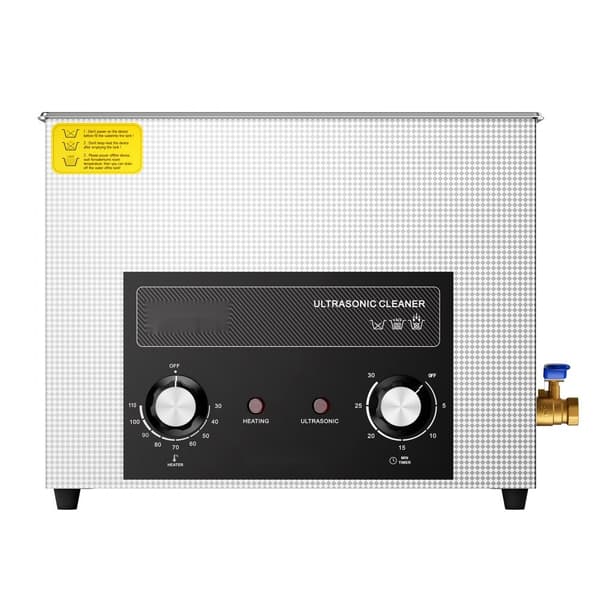 Ultralydsrenser 15L med varme, timer & kurv, digital sonic maskine til effektiv rengøring.