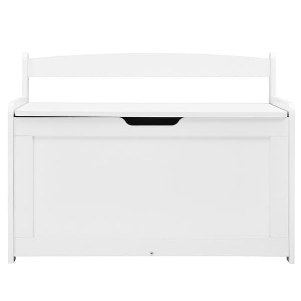 Lasten lelujen säilytyspenkki, Puinen lelulaatikko, Valkoinen, 32,68 x 17,91 x 24,02 cm, käytännöllinen ja tilaa säästävä säilytysratkaisu