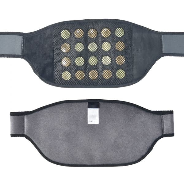 Far Infrarød varmepude 10 naturlige jade og 10 turmalinsten, justerbar varme, smerteaflastning, ergonomisk design, massagefunktion.