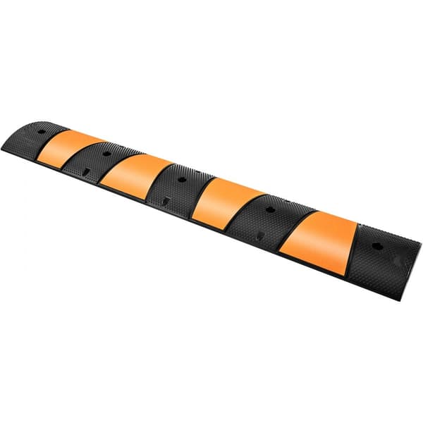 Modulær Gummi Speed Bump Kabelbeskytter Ramp 6FT, 2-kanals, velegnet til indkørsler, slidstærk og sikker.