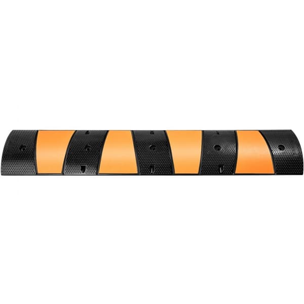 Modulær Gummi Speed Bump Kabelbeskytter Ramp 6FT, 2-kanals, velegnet til indkørsler, slidstærk og sikker.