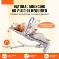 Miniatyrbillede 2 af 11: Folde Baby Bouncer, Sædestol til 0-9 måneder, med legetøjsstang, justerbar, komfortabel, letvægts, sikkerhedssele.