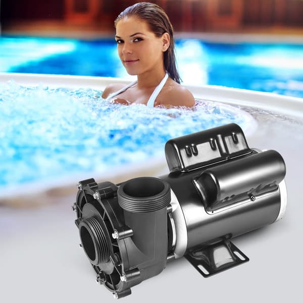 Spa-pumpe 2-hastigheder, 1100W/35M³/h højhastighed, 250W/14M³/h lavhastighed, 2 tommer stik, overophedning beskyttelse, til hjem og udendørs spa.