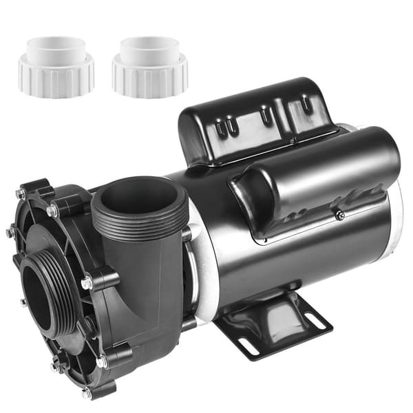 Spa-pumpe 2-hastigheder, 1100W/35M³/h højhastighed, 250W/14M³/h lavhastighed, 2 tommer stik, overophedning beskyttelse, til hjem og udendørs spa.