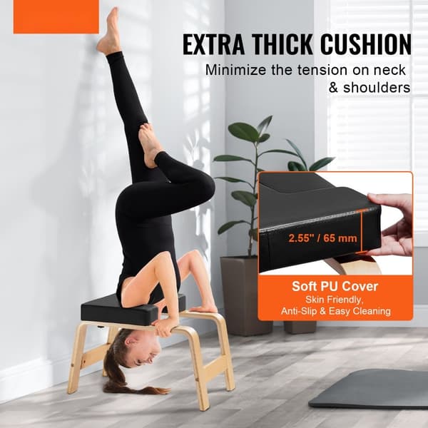 Yoga Hovedstand Bænk, Inversionsstol til Fitnessøvelser, Træning, Styrkebænk med Ergonomisk Design, Stabil Konstruktion.