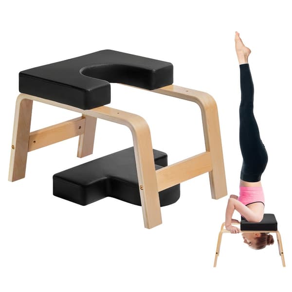 Yoga Hovedstand Bænk, Inversionsstol til Fitnessøvelser, Træning, Styrkebænk med Ergonomisk Design, Stabil Konstruktion.