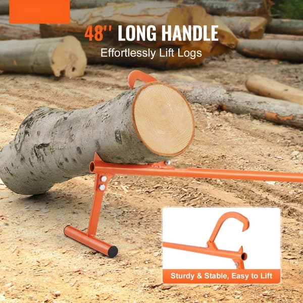 Timberjack 46.5 Heavy Duty Log Lifter, Metal Håndtag, Max 15 Diameter Træstammer, Effektiv og Robust, Let at Bruge.