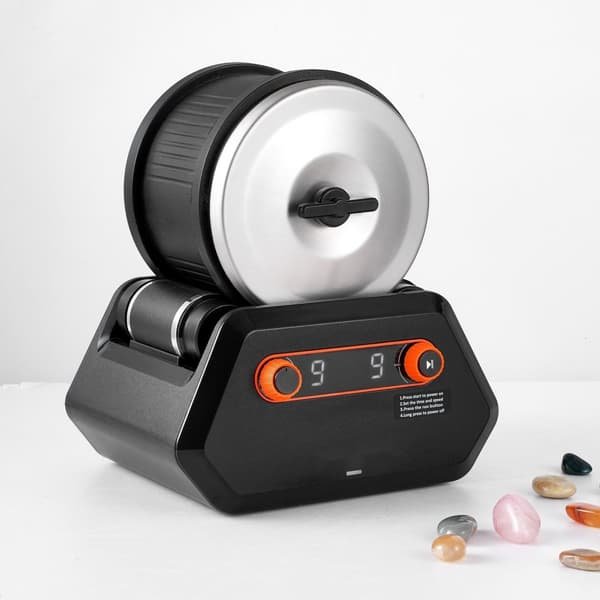Rock Tumbler Kit 4 lbs, 9 hastigheder, 9-dages timer, polermaskine til sten, ideel til hobby og håndværk, robust design.