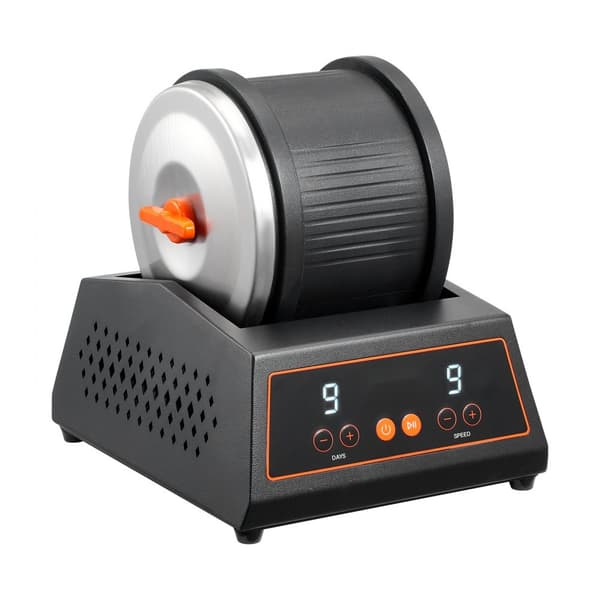 Rock Tumbler Maskine 4 lbs, Stenslibe Sæt, 9 Hastigheder, 9-Dages Timer, Robuste Stålkomponenter, Perfekt til Hjemmebrug.