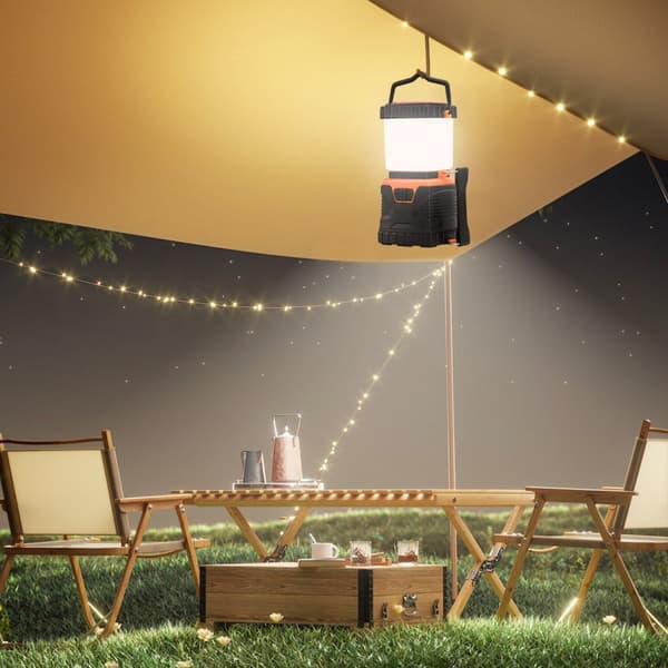 LED Campinglanterne Genopladelig 1000LM, Bærbar og Vandtæt, Ideel til Udendørs Eventyr og Nattelys.