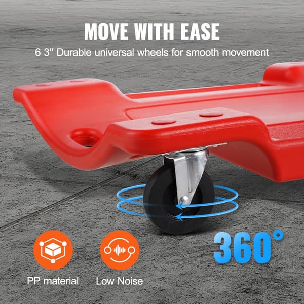 40 i Mekanisk Plastic Creeper, Automotive Rolling Garage, 350 lbs HDPE, robust, ergonomisk design, ideel til reparation og vedligeholdelse.