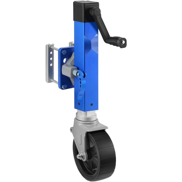 Robust bådtrailer jack, marine, drejelig montering, 1600 lbs belastning, heavy duty, tung last, nem at betjene.