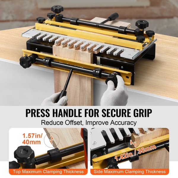 Præcise 12 tommer Dovetail Jig med 3 skabeloner, router jig til perfekte sammenføjninger, nem at bruge, høj kvalitet.