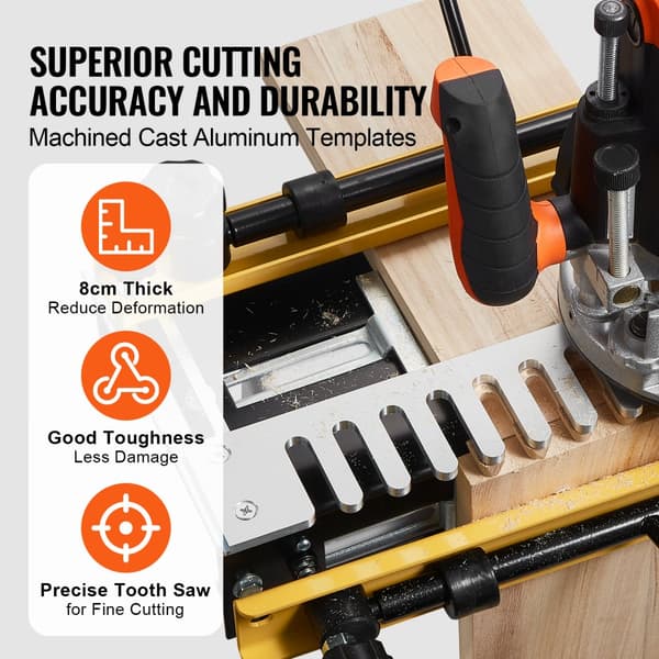 Dovetail Jig 12, Snickarbjälte med 1/2 mall, hög precision, enkel att använda, robust konstruktion, perfekt för träarbete