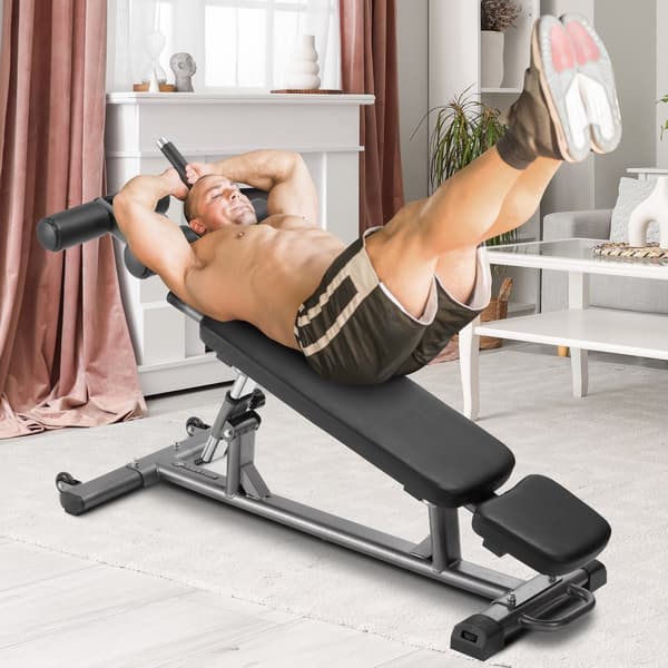 Viktbänk Justerbar Situp Lutningsbänk för Styrketräning, Ergonomisk Design, Justerbara Inställningar, Perfekt för Hemmaträning