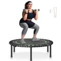 Miniatyrbillede 1 af 11: 40 Foldbar Mini Fitness Trampolin til Voksne, Indendørs Træningsrebounder, Øget Kondition, Pladsbesparende Design