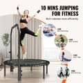 Pikkukuva 6 / 11: Kokoontaitettava MiniFitness Trampoliini, Aikuisten Harjoitusrebounder, kompakti ja kevyt, kahvalla, 40 tuumaa, sisä- ja ulkokäyttöön