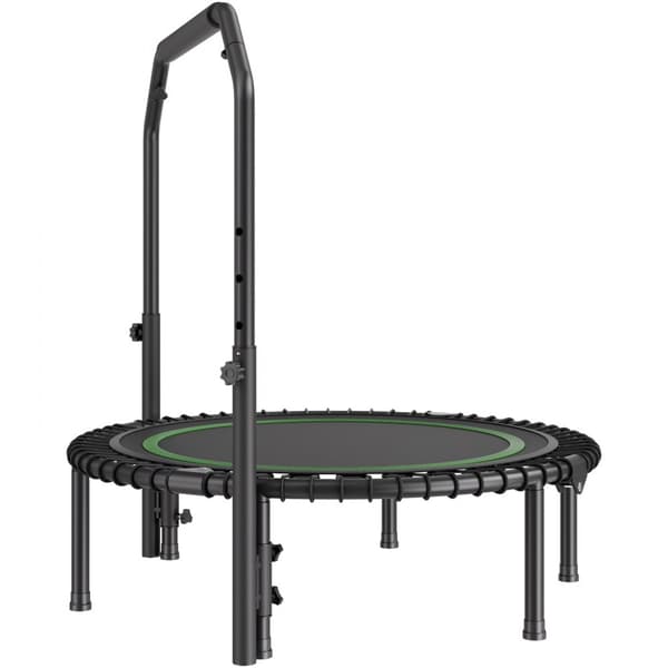 Kokoontaitettava MiniFitness Trampoliini, Aikuisten Harjoitusrebounder, kompakti ja kevyt, kahvalla, 40 tuumaa, sisä- ja ulkokäyttöön