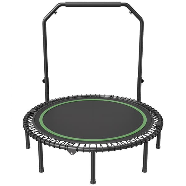 Kokoontaitettava Minifitness-Trampoliini Aikuisille, Harjoitusrebounder Kahvalla, Kuntoiluvälineet, Aerobinen Laitteisto