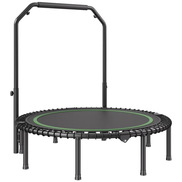 Kokoontaitettava Minifitness-Trampoliini Aikuisille, Harjoitusrebounder Kahvalla, Kuntoiluvälineet, Aerobinen Laitteisto