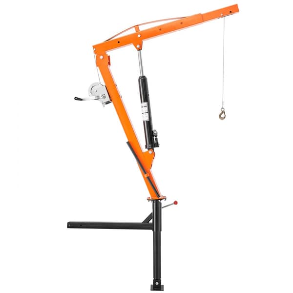 Hydraulisk pickup, 360° svängbar lyftkran 500 lbs, kraftfull hisslyft, hållbar, enkel användning, perfekt för byggprojekt