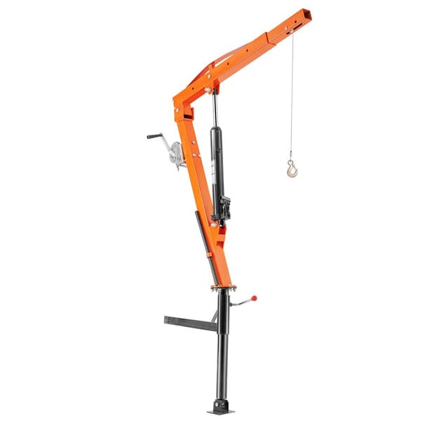 Hydraulisk pickup, 360° svängbar lyftkran 500 lbs, kraftfull hisslyft, hållbar, enkel användning, perfekt för byggprojekt