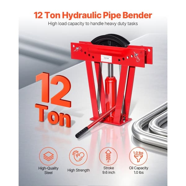 Hydraulinen Putkentaivutin, 12 Tonnia, Manuaalinen Taivutustyökalu