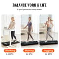 Miniatyrbild 7 av 11: Gåband under skrivbordet, lutande löpband för hemmakontor, ergonomisk träning, kompakt joggingsystem, perfekt för multitasking