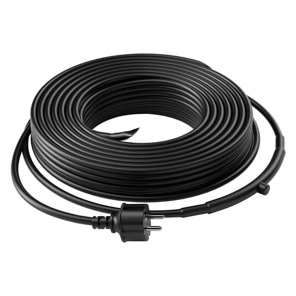 Selvregulerende rørvarmekabel 36,6m, 16,4W/m varmetape, termostat, energieffektiv varme, hurtig installation, fleksibel anvendelse.