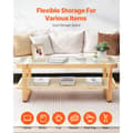 Miniatyrbillede 4 af 11: Rattan Sofabord Rektangulær 2-Tiers, Stilfuldt Design til Stue, Holdbart og Funktionelt, Perfekt til Indretning.
